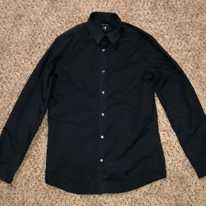 Black button down with black buttons